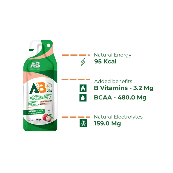 AB Gel năng lượng vị vải túi 45g - 3IN1 - Ảnh 3